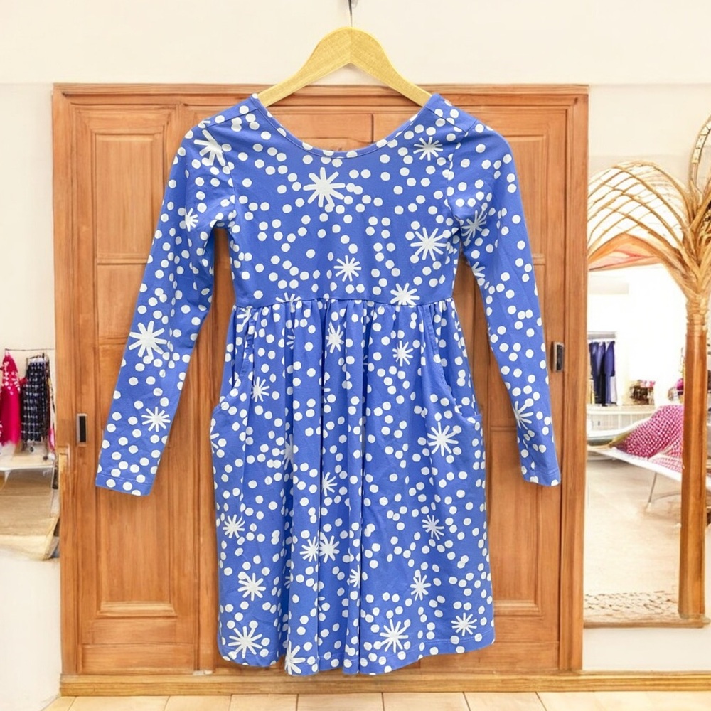 Hanna Andersson Abstract Snowflake ❄️ Purple Skater  Twirl Dress